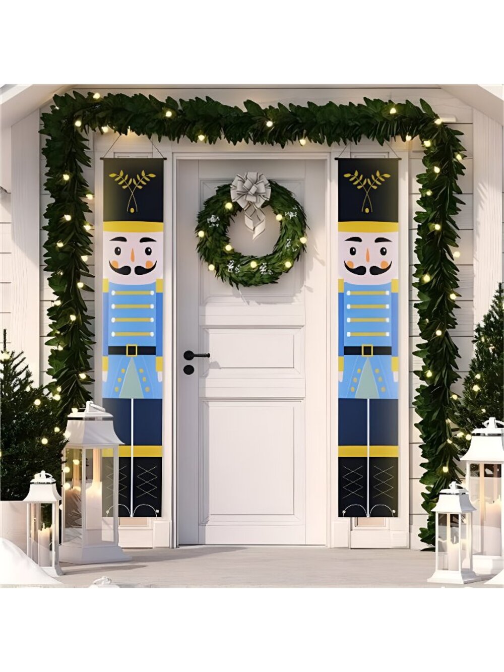 Nutcracker Christmas Decorations, Nutcracker Porch Signs 11.8 x 70.8 in
